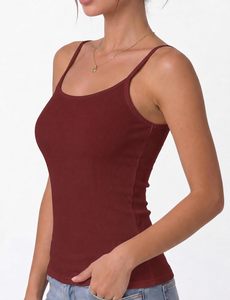 <b>Womens</b> Soft Comfortable <b>Knitted</b> Cami <b>Tank</b> <b>Top</b> Sleeveless Spaghetti Strap Camisole Front Casual Summer Layering <b>Top</b> - Product Image 2