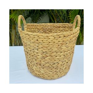 Panier de rangement en jacinthe d'eau artisanal du Vietnam, durable, multifonction, forme ovale, modèle 25BHL01, OEM/ODM disponible - Product Image 3
