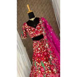 Hermosa ropa de fiesta para mujer Lehenga Choli con conjunto Dupatta - Product Image 4