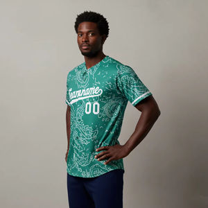 Maillots de baseball pour hommes 100 % polyester sublimé, vente en gros, haute qualité, respirants, antibactériens, grandes tailles, OEM, été - Product Image 1