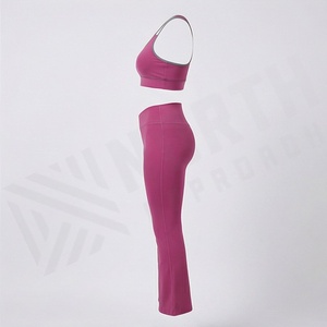 Conjunto de Yoga Personalizado, Ropa Deportiva de Poliéster para Mujer, Ropa de Gimnasio, Ropa Deportiva Activa, Ropa de Entrenamiento para Damas - Product Image 3
