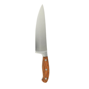 UM STEEL Handmade Damascus Steel Chef <b>Knife</b> 440C Stainless Steel Blade Wood Handle 7-inch Leather Sheath High-Polish Finish - Product Image 2
