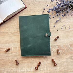 Housse de protection pour carnet A5 en cuir véritable fait main, rechargeable, résistante, anti-odeur, pour usage professionnel LNBC-0103 - Product Image 6