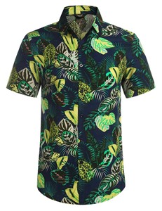 Chemise habillée homme automne à manches courtes en satin doux, motif imprimé de qualité supérieure, respirante, décontractée et formelle, avec logo personnalisé - Product Image 2