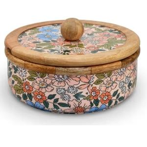 Casseroles en métal de style royal, rondes, pour servir des roti, finition émaillée, design artisanal, pot à chapati, style unique - Product Image 2