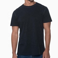 T-shirts pour hommes en jersey simple tri-mélange 50% polyester 25% coton 25% viscose, coupe classique, anti-boulochage, respirant, manches courtes
