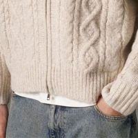 Sweat à capuche zippé en tricot torsadé, couleur pierre, doux et chaud, avec capuche réglable, idéal pour un usage décontracté