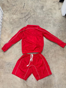 Men's Black Solid Terry Casual Two Piece Tracksuit Set <b>Zip</b> <b>up</b> Jacket and Shorts Quick Dry Polyester Summer Wear - Product Image 3