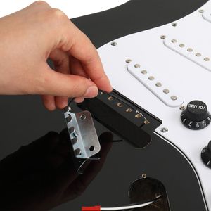 Kit Chitarra Elettrica Fai-da-te a 6 Corde Stile ST, Corpo in Mogano, Manico in Acero, Materiale in Osso, Finitura Nera per Strumenti - Product Image 3
