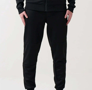 Men's Black Full <b>Zip</b> <b>Hooded</b> Tracksuit Set Solid Color Breathable Polyester Casual Sportswear Regular Fit Autumn Wear - Product Image 5
