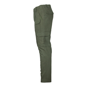 <b>Mens</b> Dark Green Safari Style 100% Cotton Breathable Plain Dyed Regular Fit Autumn Cargo <b>Overalls</b> Mid Waist Multi Pocket Zipper - Product Image 2