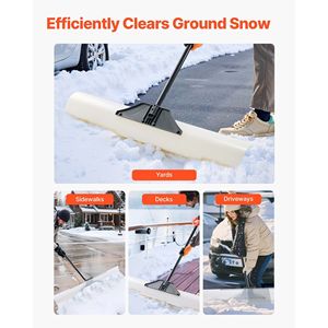 Pala da Neve per Esterni da 48 Pollici con Impugnatura Ergonomica e Lama in Plastica HDPE con Manico Segmentato - Product Image 6