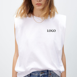 Camiseta sin Mangas para Mujer, Estilo Casual y Moderno, Precio de Fábrica, Camiseta sin Mangas a la Moda, Camiseta Informal para la Calle - Product Image 2