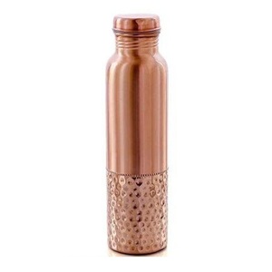Wholesale Handcrafted Pure Solid Copper <b>Bottle</b> Eco-Friendly Reusable Metal <b>Flask</b> with Custom Logo Engraving for Home Office - Product Image 5