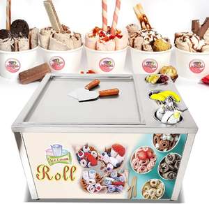 Machine à glace roulée 18x18 pouces avec plateau de congélation carré unique et 3 réservoirs, dégivrage automatique et température intelligente IA Contrôle - Product Image 1