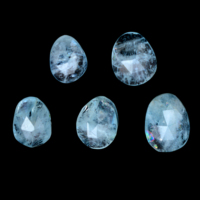 Pierre d'aigue-marine naturelle de qualité supérieure, taillée en rose, cabochon, pierre précieuse en vrac pour la fabrication de bijoux, certifiée, vente en gros