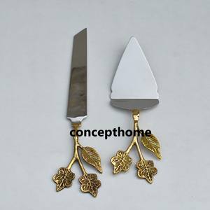 Juegos de Cubiertos Ecológicos de Acero Inoxidable con Acabado Dorado y Plateado, Diseño de Hojas y Flores para el Hogar y Viajes - Product Image 6