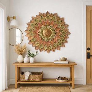 Modern Metal <b>Flower</b> <b>Wall</b> Art Wedding Decor Handmade Hanging Sculpture for Living Room Bedroom Hallway Office - Product Image 4