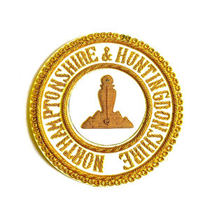 Badges d'apron maçonniques brodés de qualité supérieure, les plus vendus en 2026, au meilleur prix avec service OEM et faible MOQ - Product Image 4