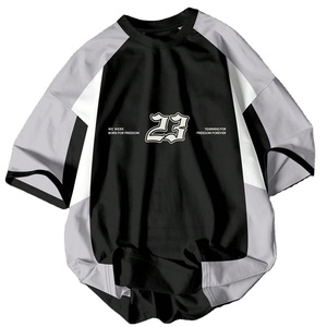 Wholesale Unisex American Football Jersey Oversized Raglan Short Sleeve Streetwear <b>Graphic</b> <b>Tee</b> Custom Logo OEM Supplier - Product Image 1