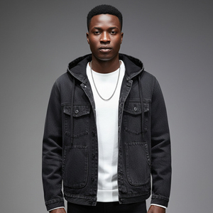 Chaqueta de Mezclilla para Hombre, Estilo Vintage, Manga Larga, Casual, Oversize, Ecológica, Resistente al Viento, Personalizable (OEM) - Product Image 1