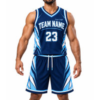 Nouvelle conception, tissu polyester respirant de haute qualité, uniforme de basket-ball pour hommes adultes, personnalisable avec nom, numéro et logo.