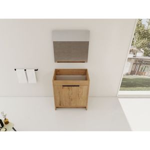 Mobile bagno freestanding da 30 pollici con 2 ante soft-close, solo piano lavabo BVB02430IMO, imballaggio KD, senza lavabo - Product Image 5