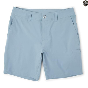 Men's <b>Light</b> Blue Bermuda Shorts Mid Waist Quick Dry Oxford Fabric Casual Style With Pockets - Product Image 4
