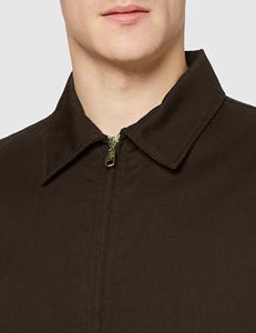 Wholesale Custom Windbreaker <b>Jacket</b> for Men 100% Cotton <b>Black</b> Canvas <b>Fleece</b> Long for Winter Season - Product Image 4