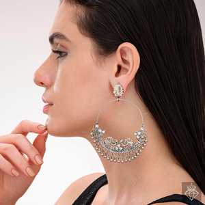 Boucles d'oreilles PRAO Statement Fashion Accessoire accrocheur de style paon et Ghungroo élégant - Product Image 3