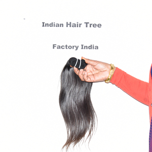 Lot de Cheveux Indiens Vierge Remy Ondulés Profonds et Lisses, Double Trame Faite à la Machine, Couleur Naturelle Noire, 100g, Vente en Gros pour Femmes - Product Image 2