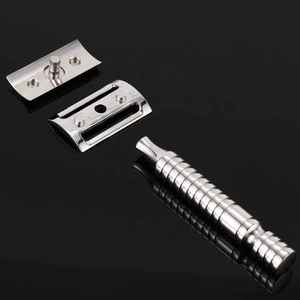 Premium Luxury Stainless Steel Safety <b>Razor</b> with Single Super Stainless Steel Blade Reusable Handle for Men Grooming Instruments - Product Image 6