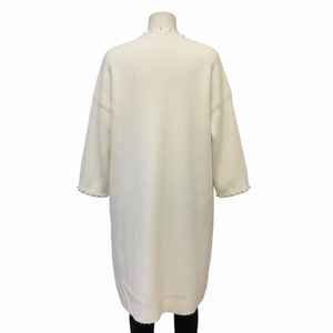 Cárdigan largo de punto con perlas blancas de invierno Jack and Jill, abrigo tipo suéter elegante y cálido para mujer - Product Image 2