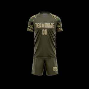 ชุดเสื้อฟุตบอลแขนสั้นลายพรางแบบซับลิเมชั่นสั่งทำพิเศษสำหรับผู้ชาย สีเทา ชุดกีฬาระบายเหงื่อ ชื่อทีม 00 - Product Image 2