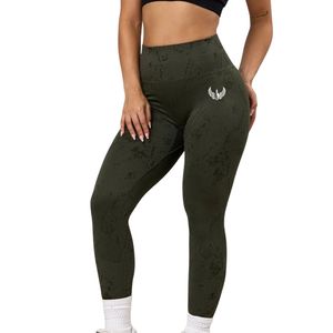 Olive Print Fitness Legging Women High Rise Stretch Workout <b>Tights</b> Training Yoga Pants Athletic Activewear Bottoms - Product Image 1