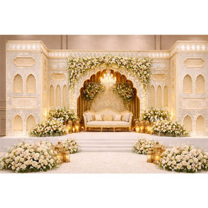 Dreamy Asian Wedding Contemporary <b>Mirror</b> Mandap Arabic Theme Wedding Stage Wall Panels <b>Lightweight</b> Customized Size New Arrival - Product Image 6