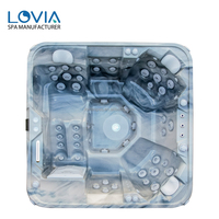 LOVIA Haute Qualité Outdoor Jacuzi Whirlpool Hydromassage Jet Balboa/Gecko 5 Personnes Hot Tub With Music Speaker Spa Tubs Outdoor