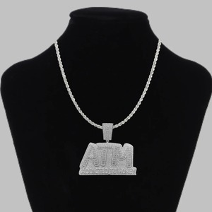ATM Addicted To Money Moissanite Pendant 925 Silver Baguette Cut Channel Setting Unisex Hiphop Themed Charm Pendant - Product Image 6