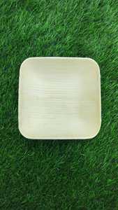 Cuenco de hoja de palma Areca cuadrado japonés de 8 pulgadas, de cerámica ecológica, libre de BPA, apto para microondas, desechable y compostable - Product Image 3