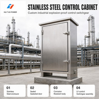 Boîtier de commande en acier inoxydable pour armoire de commande industrielle antidéflagrante personnalisée, appareillage de commande basse tension
