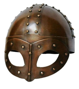 Casco Vikingo Medieval de Acero, Plateado y Pulido, Armadura Histórica Personalizada para Recreación Histórica, Disfraz Nórdico OEM - Product Image 5