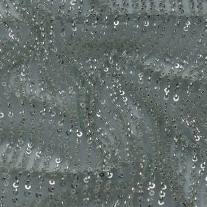 Tela de bordado con cuentas, malla de lentejuelas de lujo, material textil de moda para prendas, venta al por mayor, material de exportación para boutiques - Product Image 1