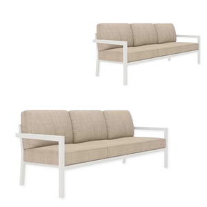 Sofá de Patio de nuevo diseño, asientos de aluminio de tres asientos, muebles de jardín, sala de estar seccional, tela suave y de primera calidad - Product Image 6