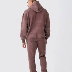 Conjuntos Deportivos con Capucha para Hombre, Ropa Deportiva Informal Moderna de Invierno, para Gimnasio, Entrenamiento al Aire Libre, 100% Algodón, Ligera - Product Image 4