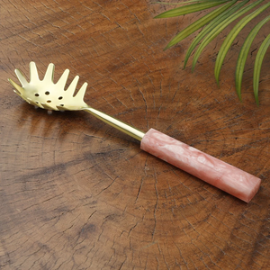 Cuillères à salade ou serveurs à salade en acier inoxydable avec manche en résine, idéales pour la maison, l'hôtel et le restaurant – Vaisselle et couverts très demandés - Product Image 5