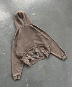 Sweat-shirts à capuche pour hommes en molleton français surdimensionné, personnalisés, de grande taille, 500 g/m², effet délavé, vintage, unis - Product Image 4