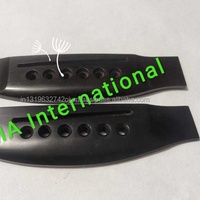Bridge Gitar Kayu Ebony India Berkualitas Tinggi MA International dengan Senar Rosewood dan Finishing Hitam