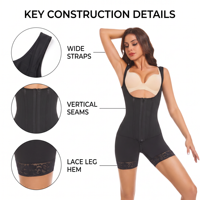 Body gainant amincissant pour femme, effet remonte-fesses, avec fermeture éclair à la taille, respirant, contrôle du ventre, corset, vente en gros