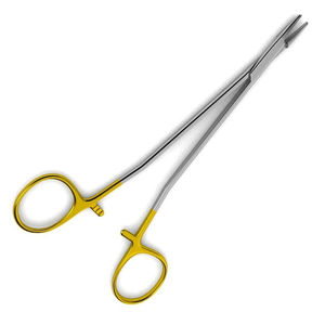 Portaagujas dentales suecos Micro Sarot de 16.5 cm con mango de acero, carburo de tungsteno, serrado, reutilizable, manual, con agarre ergonómico, quirúrgico - Product Image 4