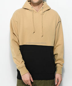 Sweat à capuche zippé en polaire brodé bicolore pour homme, de qualité supérieure, respirant, séchage rapide, vêtements streetwear à marque privée - Product Image 1